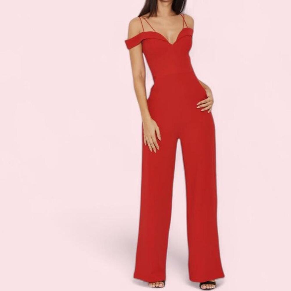 AX Paris Strappy Off The Shoulder Jumpsuit